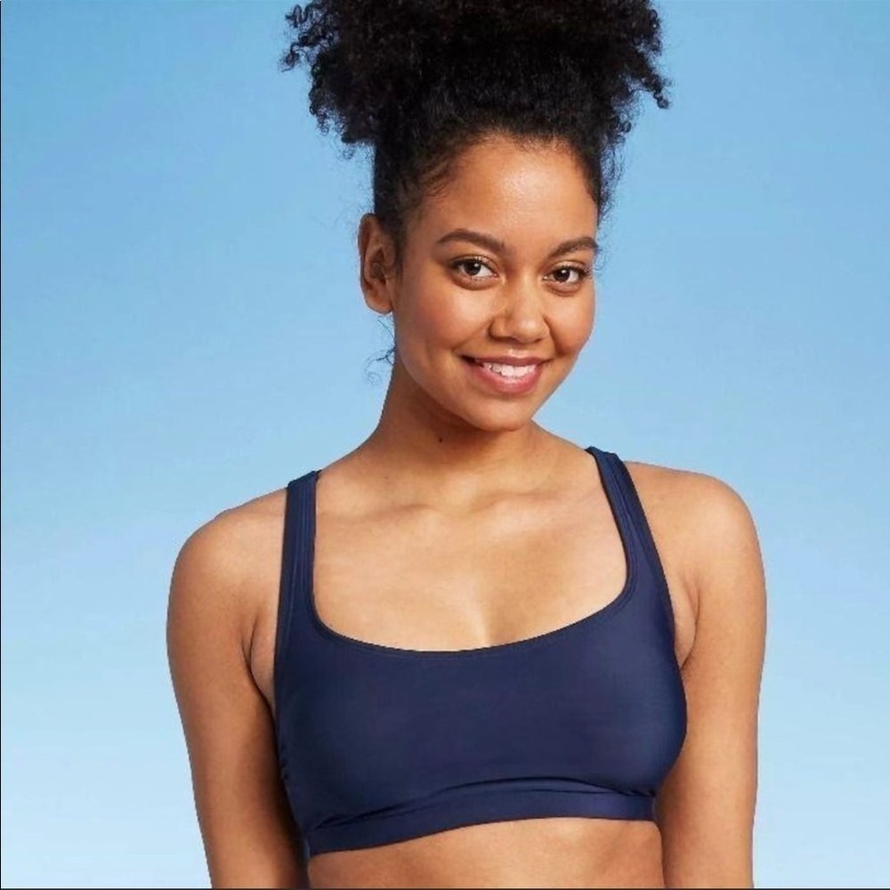 WOMEN'S BRALETTE BIKINI TOP NAVY M nwt